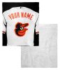 Orioles OFFICIAL MLB Jersey Personalized Silk Touch Throw Blanket