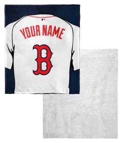 Red Sox OFFICIAL MLB Jersey Personalized Silk Touch Throw Blanket