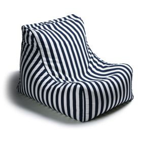 Jaxx Ponce Outdoor Bean Bag Chair, Navy Stripes