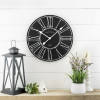 Better Homes & Gardens 20" Indoor Black Analog Round Modern Farmhouse Wall Clock with Roman Numeral