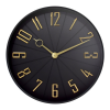 Westclox Black & Gold Modern Analog Wall Clock