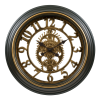 La Crosse Clock 20-inch Bronze Antiqued Gears Vintage Quartz Analog Wall Clock, 404-3051C