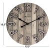 Westclox Brown Farmhouse Style Wood Grain Analog