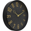 Westclox Black & Gold Modern Analog Wall Clock