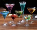 Set of 7 Crystal Cocktail Glasses