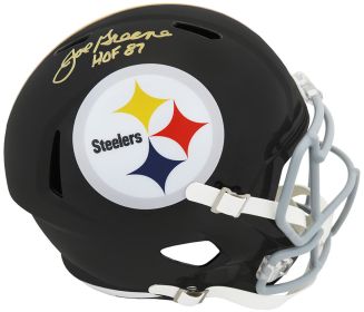 Joe Greene Signed Pittsburgh Steelers Throwback Riddell Replica Helmet