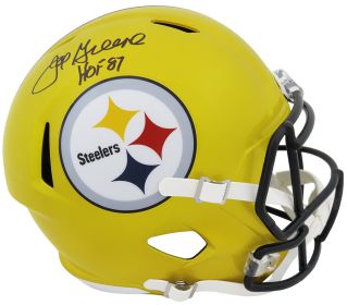 Joe Greene Signed Pittsburgh Steelers FLASH Riddell Replica Helmet w/HOF'87