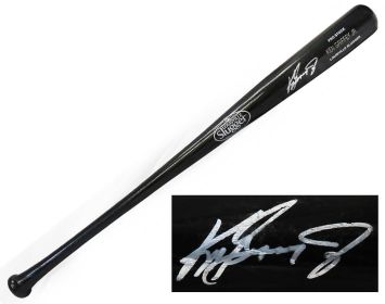 Ken Griffey Jr. Signed Louisville Slugger Black Name Engraved Baseball Bat