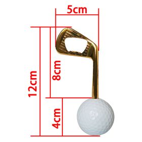 Creative Golf Ball Bottle Opener (Color: Gold, Ships From: China)