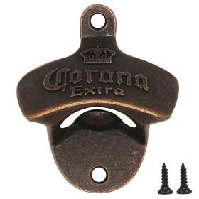 Zinc Alloy Bottle Opener Wall Mounted Vintage Retro Beer Opener (Color: B, Ships From: China)